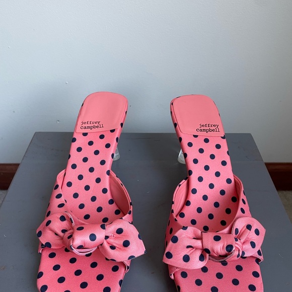 JEFFREY CAMPBELL Women Mr. Bow Polka Dot Sandals - NEW NWOB - Picture 2 of 8